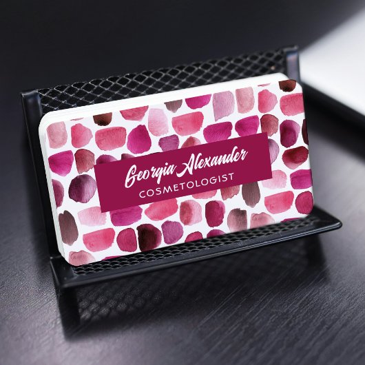 Moderne Waterverf Abstracte cosmetoloog Visitekaartje