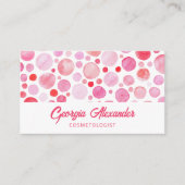 Moderne Waterverf Abstracte cosmetoloog Visitekaartje (Voorkant)