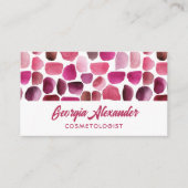 Moderne Waterverf Abstracte cosmetoloog Visitekaartje (Voorkant)