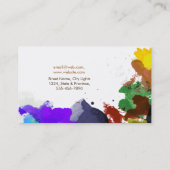 Moderne Waterverf Abstracte elegante kool Visitekaartje (Achterkant)