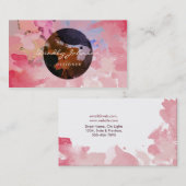 Moderne Waterverf Abstracte elegante kool Visitekaartje (Voorkant / Achterkant)