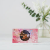 Moderne Waterverf Abstracte elegante kool Visitekaartje (Staand voorkant)