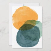 Moderne Waterverf Abstracte Graduation Party Kaart (Achterkant)