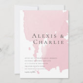 Moderne Waterverf Abstracte huwelijksuitnodiging Kaart (Voorkant)