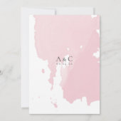 Moderne Waterverf Abstracte huwelijksuitnodiging Kaart (Achterkant)