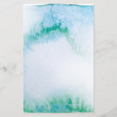 Moderne Waterverf Abstrakt Weiß Blau Flyer (Achterkant)