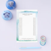 Moderne Waterverf Abstrakt Weiß Blau Flyer (Enkel)