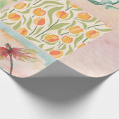 Moderne  waterverf achtergrond collage kunst cadeaupapier (Hoek)