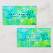 Moderne Waterverf achtergrond Visitekaartje (Voorkant / Achterkant)