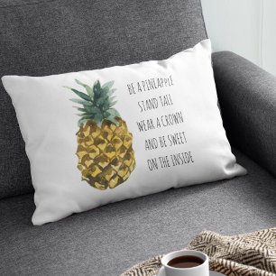 Moderne Waterverf ananas & positieve funny Quote Accent Kussen