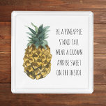 Moderne Waterverf ananas & positieve funny Quote Acryl Dienblad<br><div class="desc">Moderne Waterverf ananas & positieve funny Quote</div>