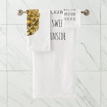 Moderne Waterverf ananas & positieve funny Quote Bad Handdoek<br><div class="desc">Moderne Waterverf ananas & positieve funny Quote</div>