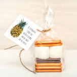 Moderne Waterverf ananas & positieve funny Quote Bedankjes Labels<br><div class="desc">Moderne Waterverf ananas & positieve funny Quote</div>