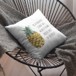 Moderne Waterverf ananas & positieve funny Quote Buitenkussen<br><div class="desc">Moderne Waterverf ananas & positieve funny Quote</div>