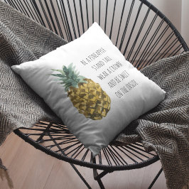 Moderne Waterverf ananas & positieve funny Quote Buitenkussen