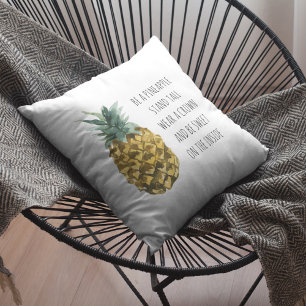 Moderne Waterverf ananas & positieve funny Quote Buitenkussen