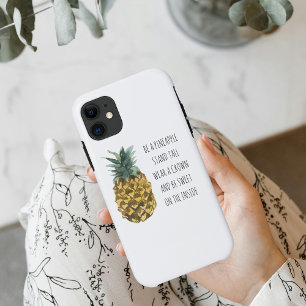Moderne Waterverf ananas & positieve funny Quote Case-Mate iPhone Case