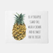 Moderne Waterverf ananas & positieve funny Quote Deurmat (Voorkant)