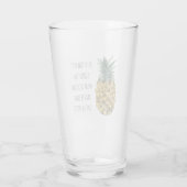 Moderne Waterverf ananas & positieve funny Quote Glas (Achterkant)