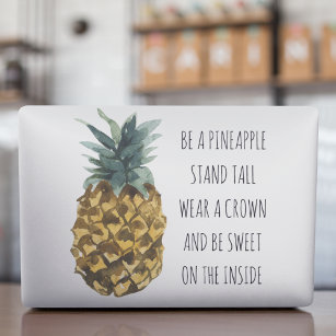 Moderne Waterverf ananas & positieve funny Quote HP Laptopsticker
