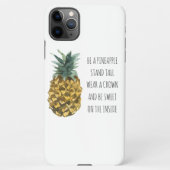 Moderne Waterverf ananas & positieve funny Quote iPhone Hoesje (Achterkant)