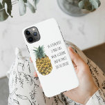 Moderne Waterverf ananas & positieve funny Quote iPhone 11Pro Max Hoesje<br><div class="desc">Moderne Waterverf ananas & positieve funny Quote</div>