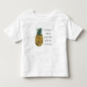 Moderne Waterverf ananas & positieve funny Quote Kinder Shirts (Voorkant)