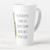 Moderne Waterverf ananas & positieve funny Quote Latte Mok (Rechterhoek)
