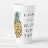 Moderne Waterverf ananas & positieve funny Quote Latte Mok (Voorkant)
