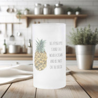 Moderne Waterverf ananas & positieve funny Quote