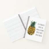 Moderne Waterverf ananas & positieve funny Quote Notitieboek (Binnen)
