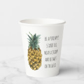 Moderne Waterverf ananas & positieve funny Quote Papieren Bekers (Achterkant)