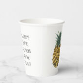 Moderne Waterverf ananas & positieve funny Quote Papieren Bekers (Rechts)