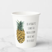 Moderne Waterverf ananas & positieve funny Quote Papieren Bekers (Voorkant)