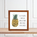 Moderne Waterverf ananas & positieve funny Quote Pennenhouder<br><div class="desc">Moderne Waterverf ananas & positieve funny Quote</div>
