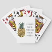 Moderne Waterverf ananas & positieve funny Quote Pokerkaarten (Achterkant)