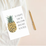Moderne Waterverf ananas & positieve funny Quote Post-it® Notes<br><div class="desc">Moderne Waterverf ananas & positieve funny Quote</div>
