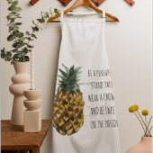 Moderne Waterverf ananas & positieve funny Quote Schort