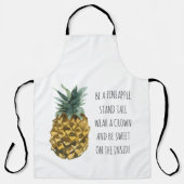 Moderne Waterverf ananas & positieve funny Quote Schort (Voorkant)