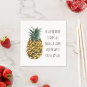 Moderne Waterverf ananas & positieve funny Quote Servet (Insitu)