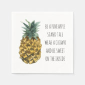 Moderne Waterverf ananas & positieve funny Quote Servet (Voorkant)