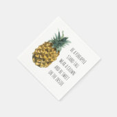 Moderne Waterverf ananas & positieve funny Quote Servet (Hoek)