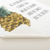 Moderne Waterverf ananas & positieve funny Quote Sherpa Deken (3/4)