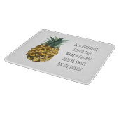 Moderne Waterverf ananas & positieve funny Quote Snijplank (Hoek)
