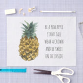 Moderne Waterverf ananas & positieve funny Quote Tissuepapier (Craft)