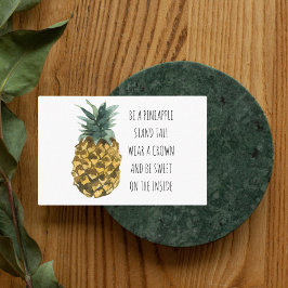 Moderne Waterverf ananas & positieve funny Quote Visitekaartje