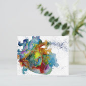Moderne Waterverf anatomisch hart Briefkaart (Staand voorkant)