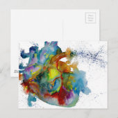 Moderne Waterverf anatomisch hart Briefkaart (Voorkant / Achterkant)