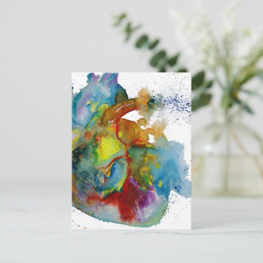 Moderne Waterverf anatomisch hart Briefkaart (Staand voorkant)