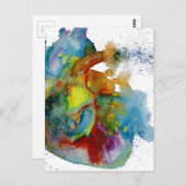 Moderne Waterverf anatomisch hart Briefkaart (Voorkant / Achterkant)